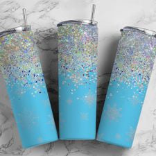 Glitter Snowflake 20 oz Tumbler
