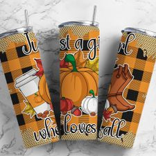 Just a girl who loves fall 20 oz Tumbler