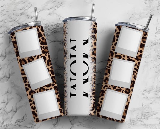 Mom Split Polaroid Seamless 20 oz Tumbler