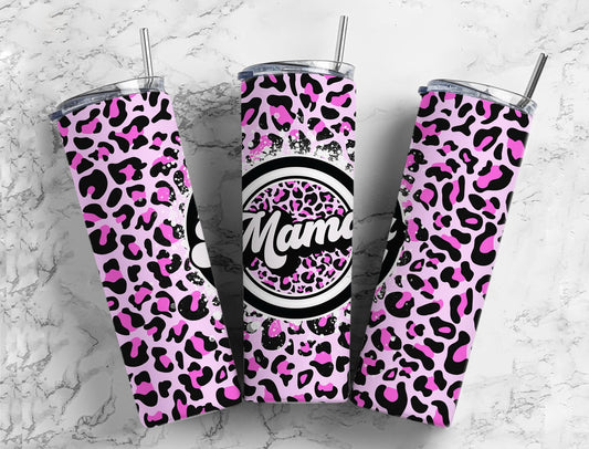 Leopard Print Pink Mama Retro 20 oz Tumbler