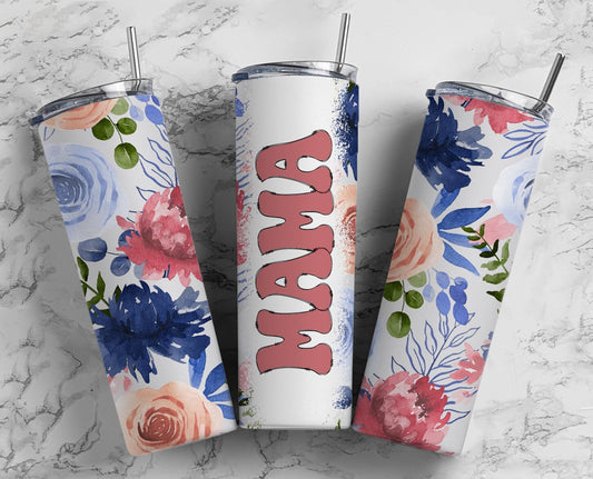 Pink Blue Purple Yellow Mama 20 oz Tumbler