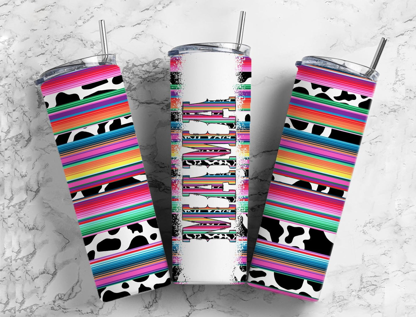 Mama Cow Serape Western 20 oz Tumbler
