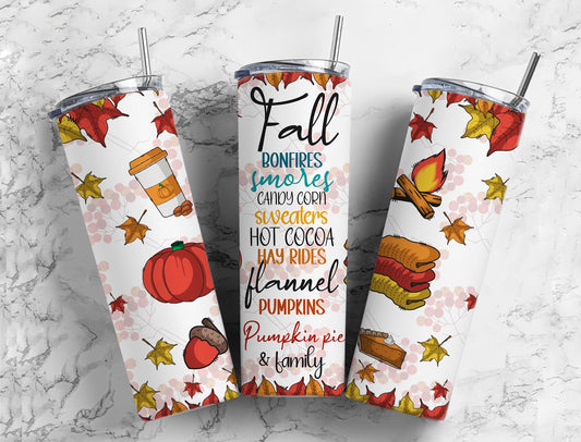 Ai Fall Bonfire 20 oz Tumbler