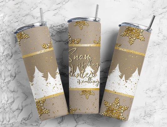 Snow Is Falling Winter 20 oz Tumbler