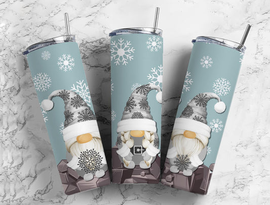 Garden Gnome Winter q0 oz Tumbler