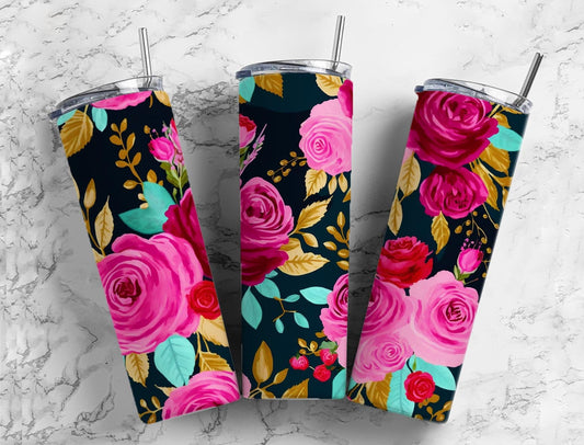 Pink Roses 20 oz Tumbler