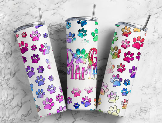 Rainbow Paws Dog Mama 20 oz Tumbler