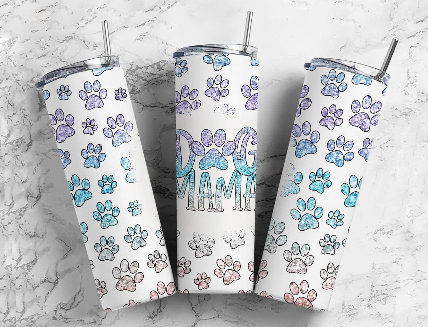Glitter Paws Dog Mama 20 oz Tumbler