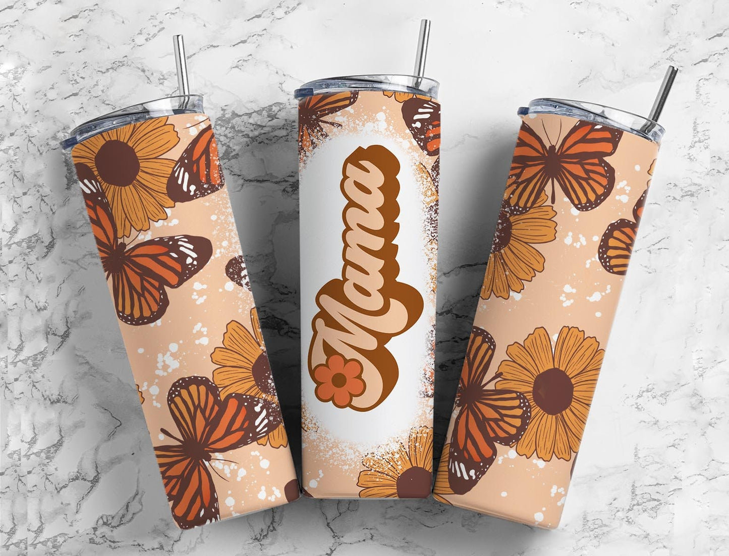Retro Mama Aesthetic Floral Mama 20 oz Tumbler