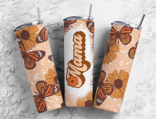 Retro Mama Aesthetic Floral Mama 20 oz Tumbler