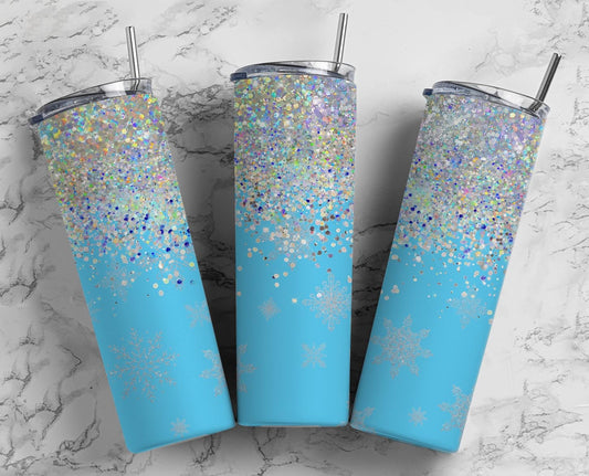 Glitter Snowflake 20 oz Tumbler