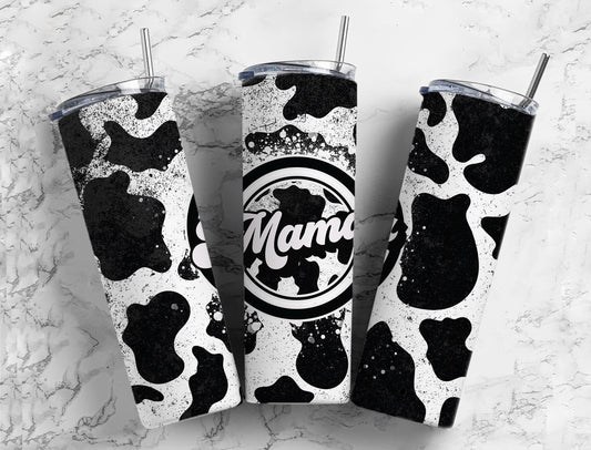 Cowhide Retro 20oz Tumbler Mama Glitter