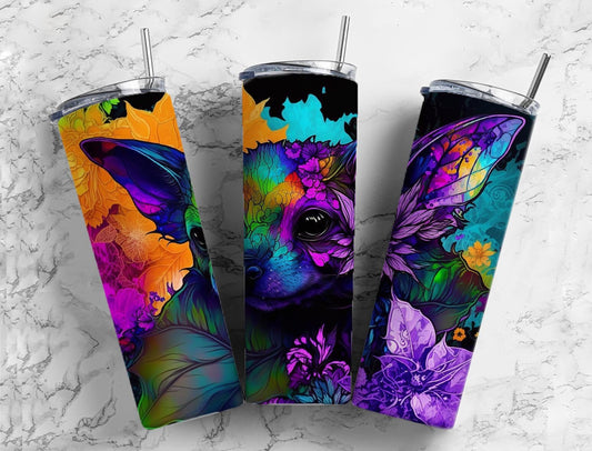 Alcohol Ink Bat 20 oz Tumbler