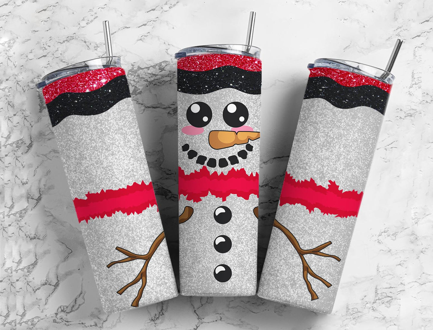 Winter Frosty Snowman 20 oz Tumblers