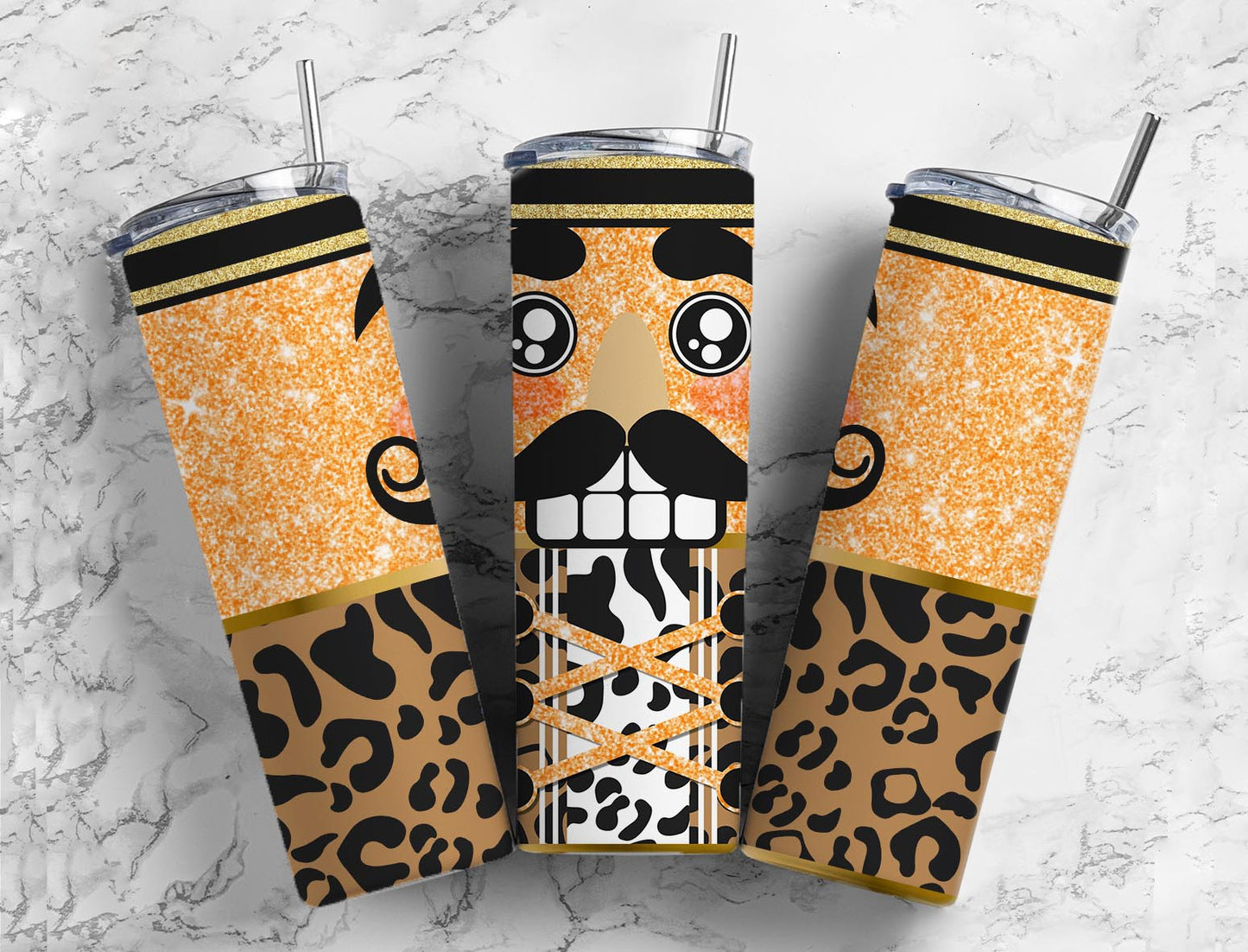 Toy Soldier Leopard Print 20 oz Tumbler Winter