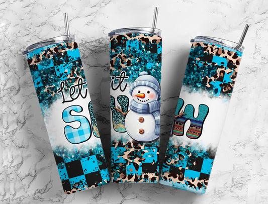 Let It Snow 20 oz Tumbler Frosty the Snowman