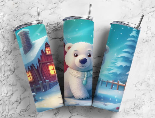 Snow Little Bear 20 oz Tumbler Winter