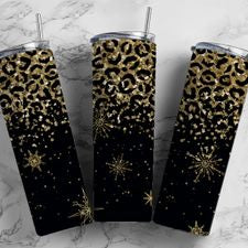 Black Leopard Snowflake 20 oz Tumbler