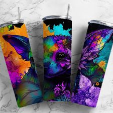 Alcohol Ink Bat 20 oz Tumbler