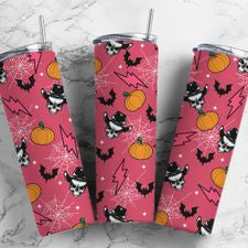 Pink Pumpkin Bat 20 oz Tumbler